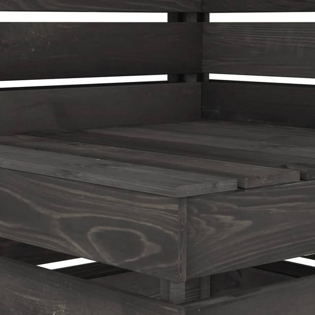 vidaXL 12-delige Loungeset grijs geïmpregneerd grenenhout