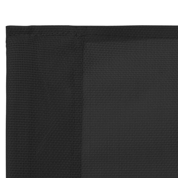 vidaXL 4-delige Loungeset stof en staal zwart
