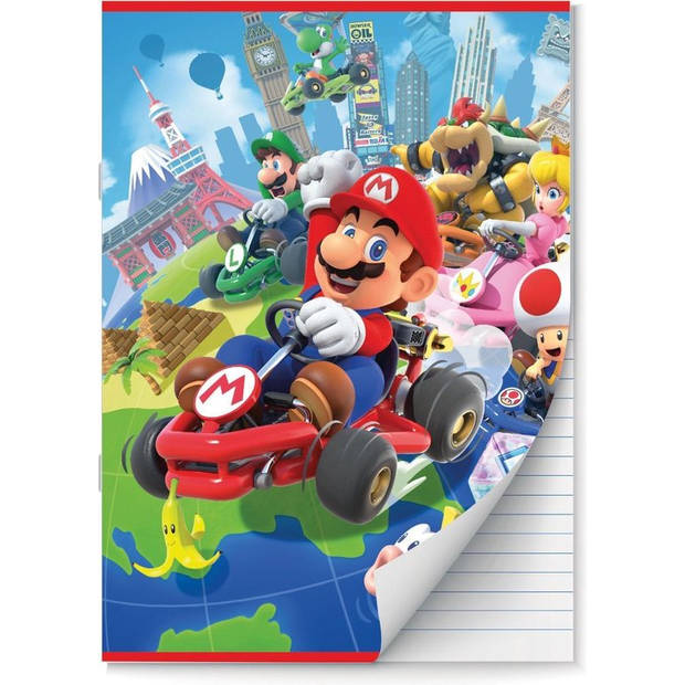 Mario Kart - Back to School Schoolpakket - Kaftpapier Voor Schoolboeken En Schriften