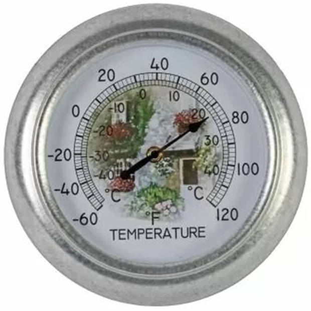 Thermometer - metaal - 25 cm - Buitenthermometers
