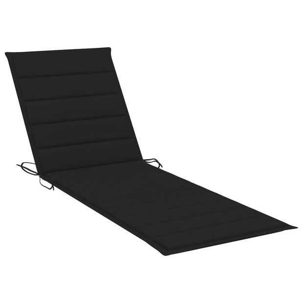 The Living Store Loungebed Grenenhout 2-persoons - 200x138x(31.5-77) cm - Verstelbare rugleuning - Incl - kussens