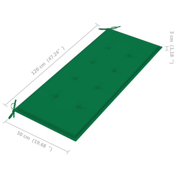 vidaXL Tuinbank inklapbaar met kussen 118 cm bamboe