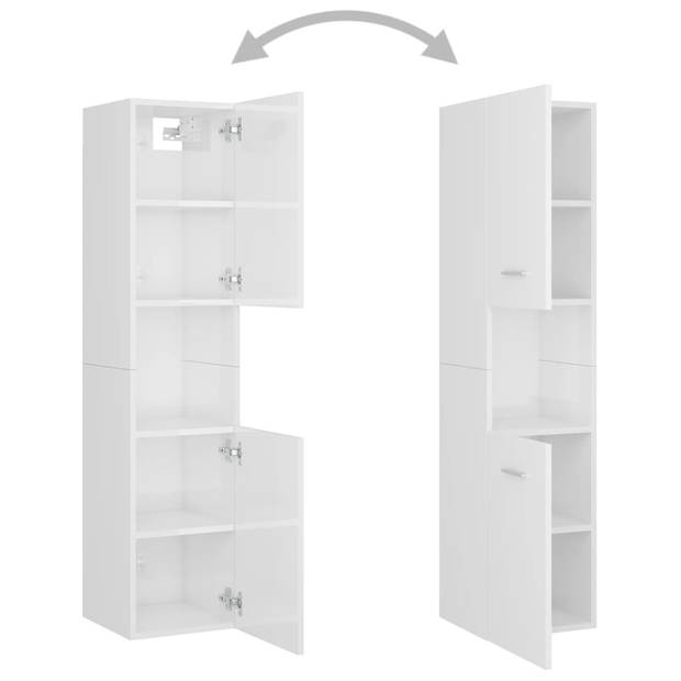 The Living Store Badkamermeubelset - Hoogglans wit - 60x38.5x46 cm (wastafelkast)