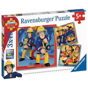 RAVENSBURGER - Puzzels 3x49 stukjes Onze held Sam de brandweerman