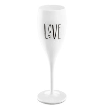 Koziol - Superglas Cheers No. 1 Champagneglas Love - Kunststof - Wit