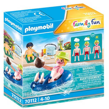 PLAYMOBIL Family Fun - Badgast met zwembanden (70112)