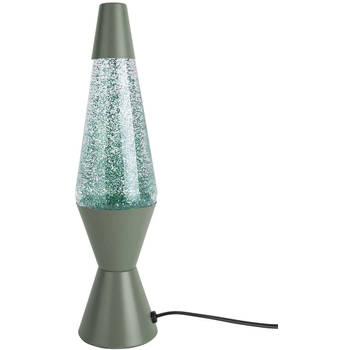 Leitmotiv tafellamp Glitter 25W 37 cm staal/glas groen