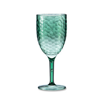 Blokker wijnglas kunststof groen - 38cl