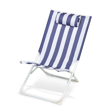 Blokker Strandstoel Blauw Wit