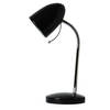 LED Bureaulamp - Aigi Wony - E27 Fitting - Flexibele Arm - Rond - Glans Zwart