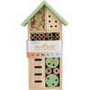 Insectenhotel van hout - 13 x 8,5 x 26 cm - 3 kleuren