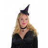 Amscan diadeem Witch Hat dames polyester zwart/paars one-size