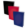 Assortiment rekbare boekenkaften A4 - Zwart, Blauw en Rood - 3 stuks