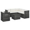 vidaXL 7-delige Loungeset met kussens pallet massief grenenhout