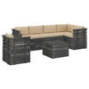 vidaXL 7-delige Loungeset met kussens pallet massief grenenhout