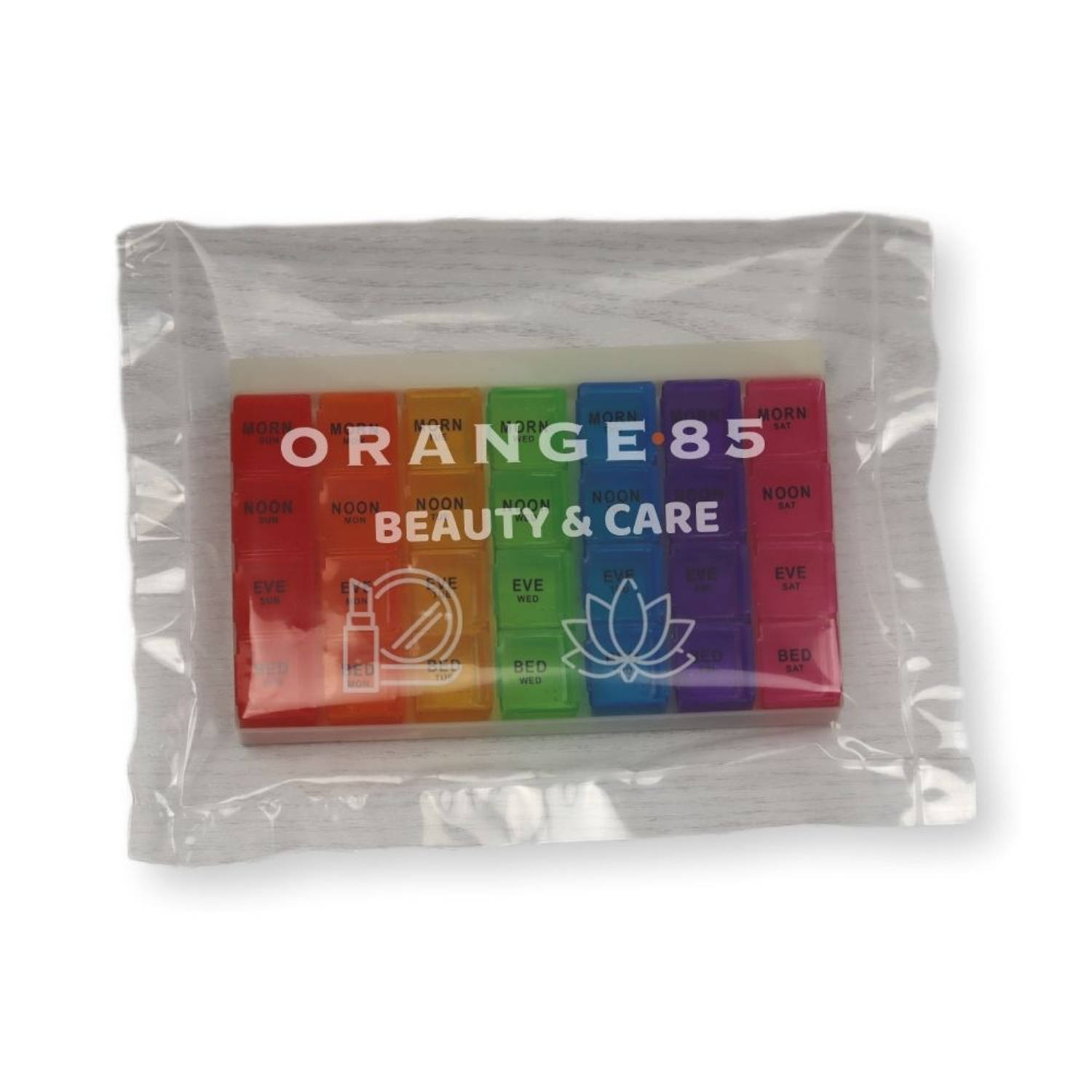 Orange85 Pillendoosje - 7 Dagen - 4 Vakken Multicolor Plastic - | Blokker