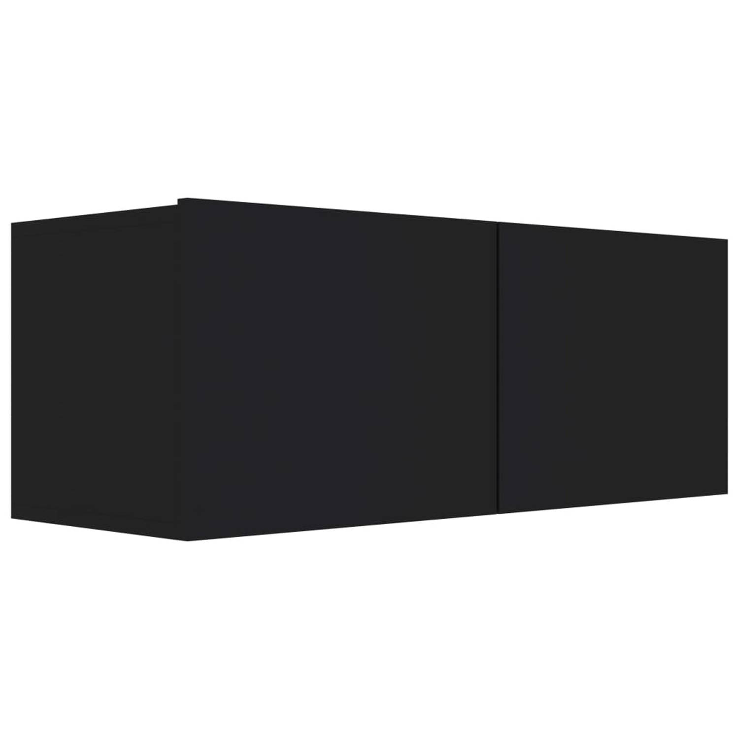 vidaXL Tv-meubel 80x30x30 cm spaanplaat zwart