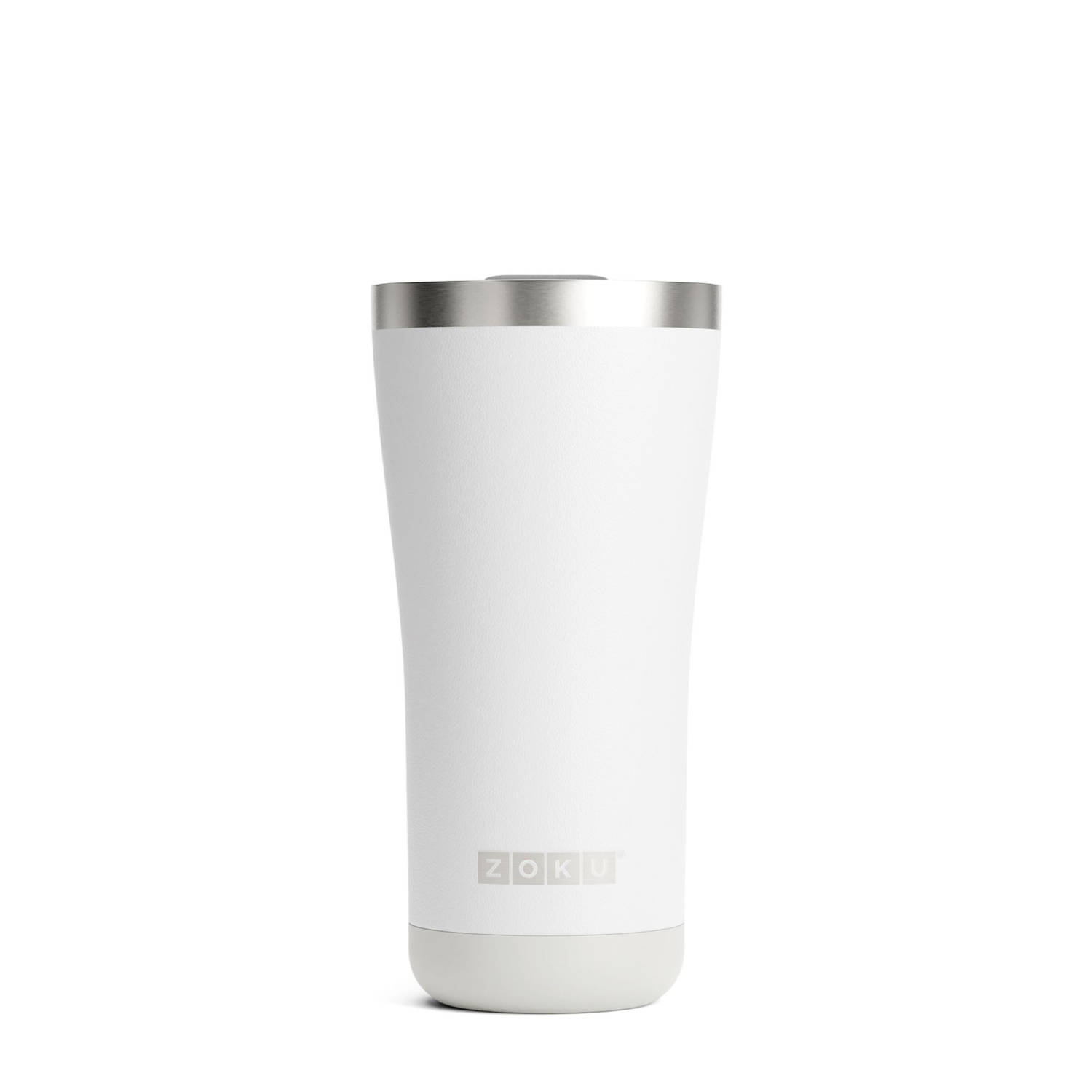Thermosbeker Rvs, 550 Ml, Wit, 3-in-1 Zoku
