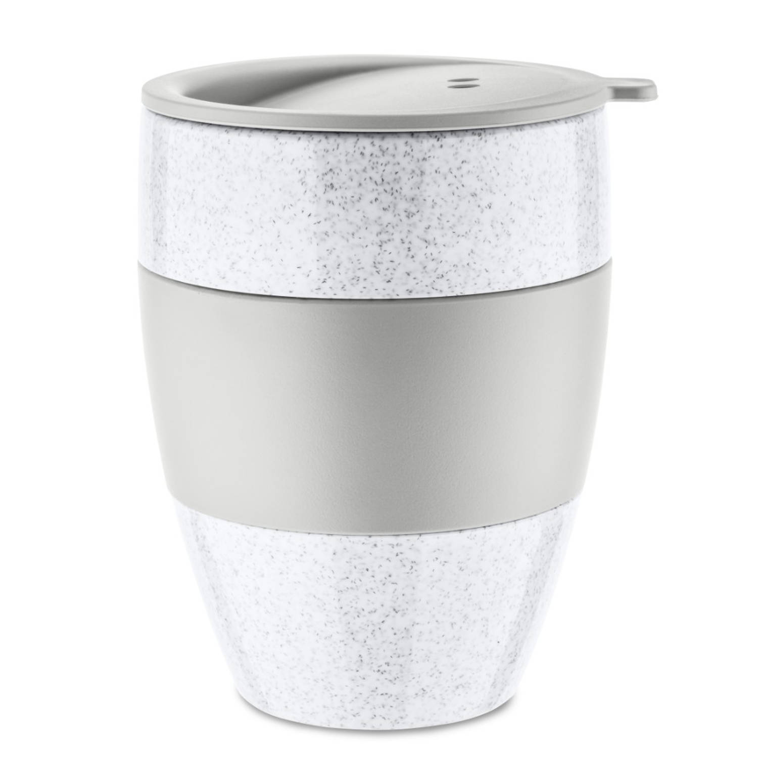 Koziol - Herbruikbare Koffiebeker Met Deksel, 0.4 L, Organic Grijs - Koziol Aroma To Go