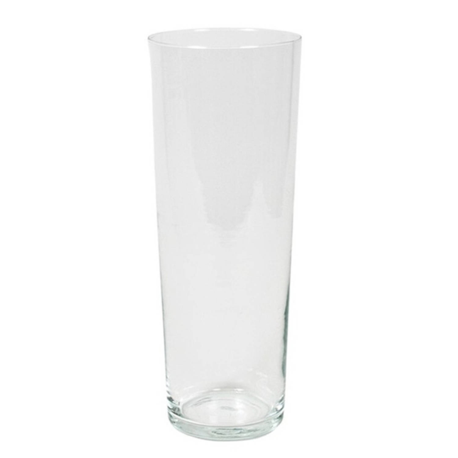 Bloemenvaas/vazen van transparant glas 40 x 15 cm - Bloemen/boeketten/takken