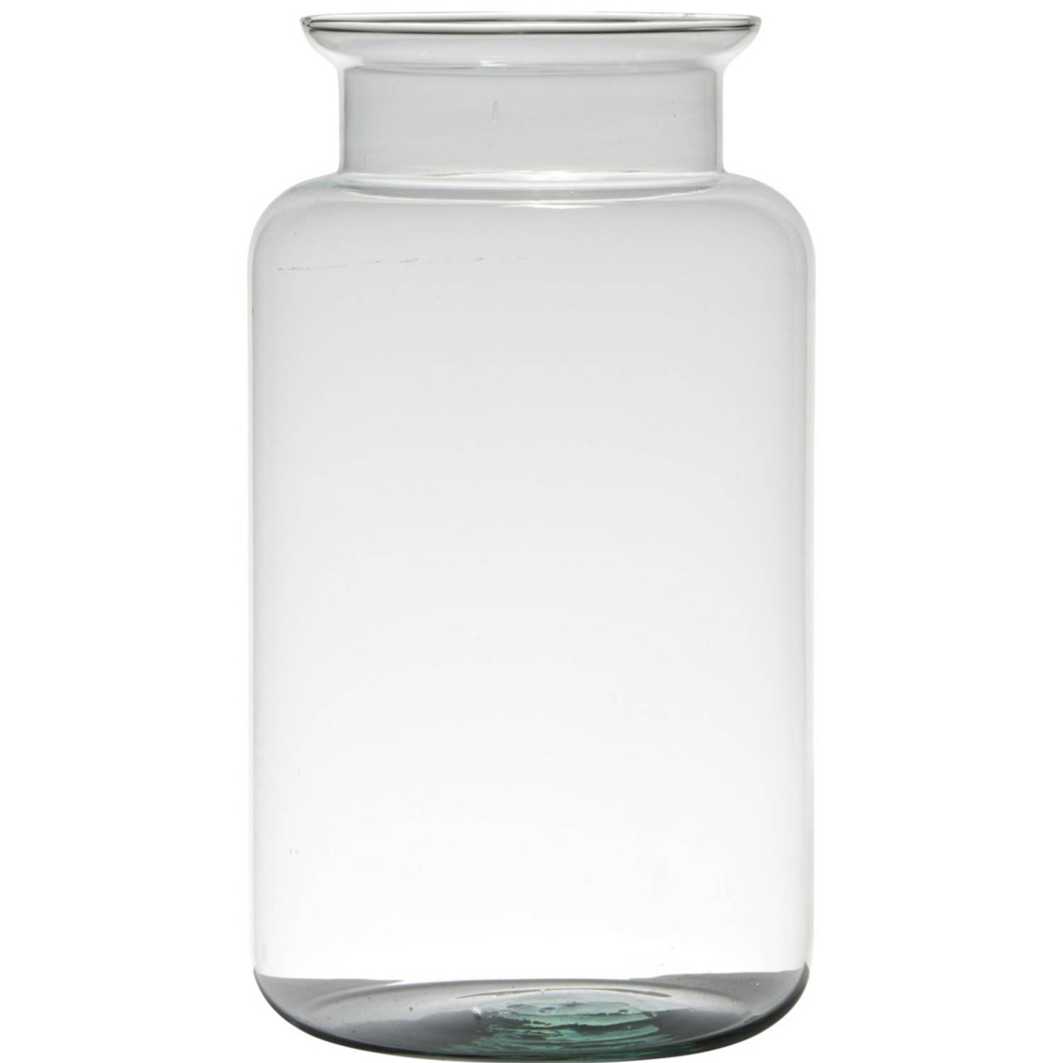 Bloemenvaas Van Gerecycled Glas Met Hoogte 30 Cm En Diameter 17 Cm Melkbus Vazen