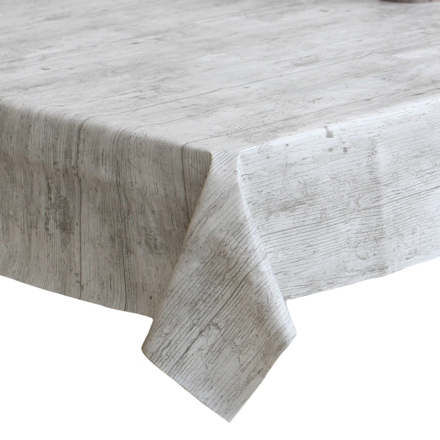 Gevaar Afslachten Burgerschap Tafelzeil/tafelkleed white wash/grijs houten planken 140 x 180 cm -  Tafelzeilen | Blokker