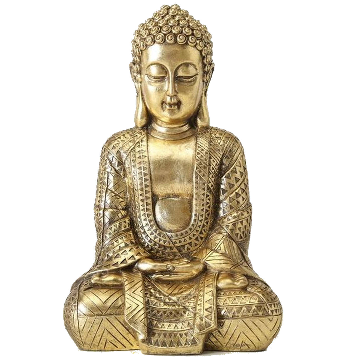 Zittend Boeddha Beeld Goud 70 Cm Woondecoratie-woonaccessoires Decoratiebeelden Boeddhabeelden Voor 