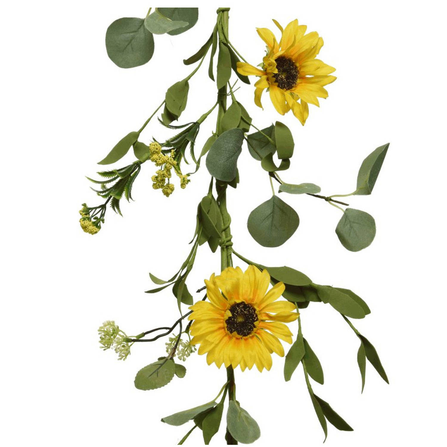 vredig Openlijk koper 2x stuks gele bloemen kunstplanten slingers/bloemenslingers 150 cm -  Kunstbloemen | Blokker