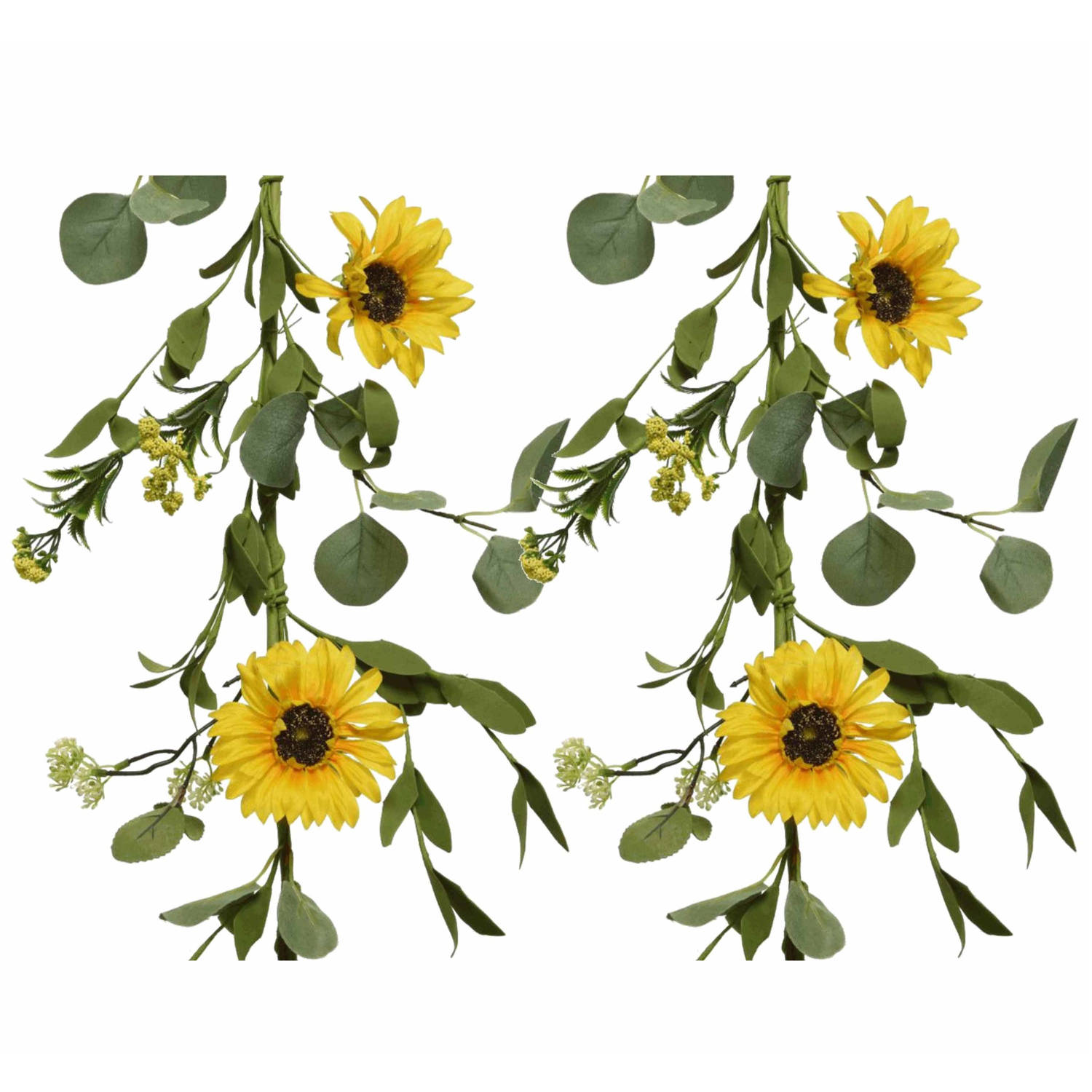 bewaker Vorm van het schip Naar boven 2x stuks gele bloemen kunstplanten slingers/bloemenslingers 150 cm -  Kunstbloemen | Blokker