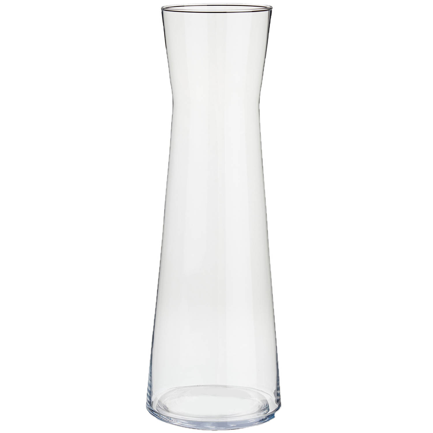 Bloemenvaas conisch van glas 17 x 50 cm - Vazen