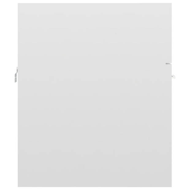vidaXL Wastafelkast 41x38,5x46 cm spaanplaat hoogglans wit
