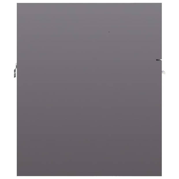 vidaXL Wastafelkast 41x38,5x46 cm spaanplaat hoogglans grijs