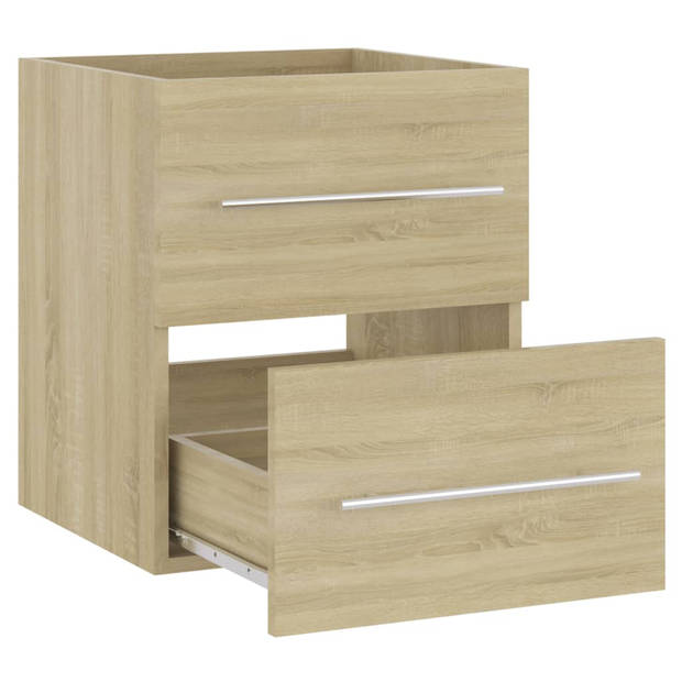 vidaXL Wastafelkast 41x38,5x48 cm bewerkt hout sonoma eikenkleurig