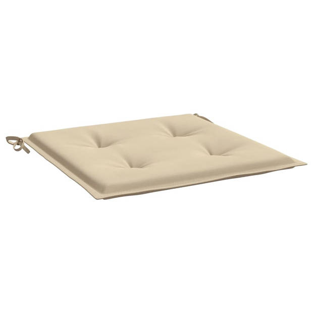 The Living Store Stoelkussens - 50 x 50 x 3 cm - Beige - Waterafstotend