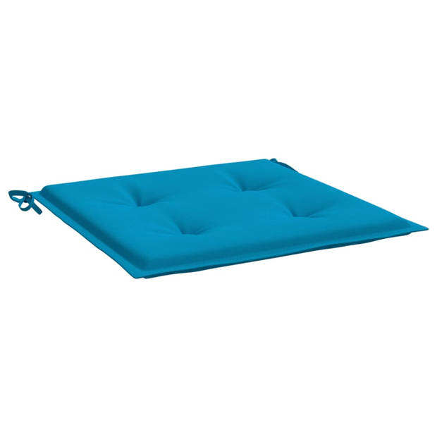 vidaXL Tuinstoelkussens 2 st 40x40x3 cm oxford stof blauw