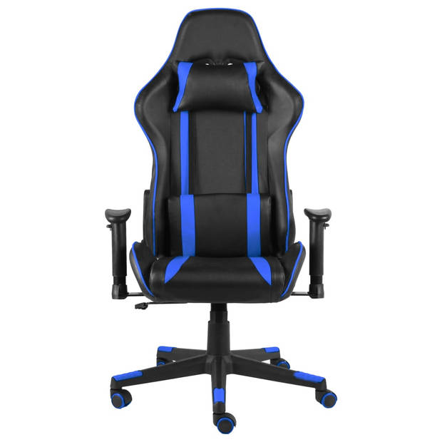 vidaXL Gamestoel draaibaar PVC blauw