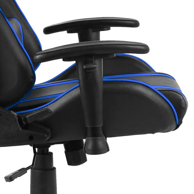 vidaXL Gamestoel draaibaar PVC blauw