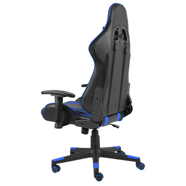 vidaXL Gamestoel draaibaar PVC blauw