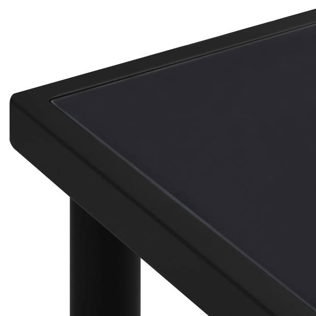 vidaXL Tuintafel 190x90x74 cm staal zwart