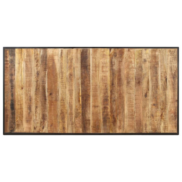 vidaXL Eettafel 160 cm ruw mangohout