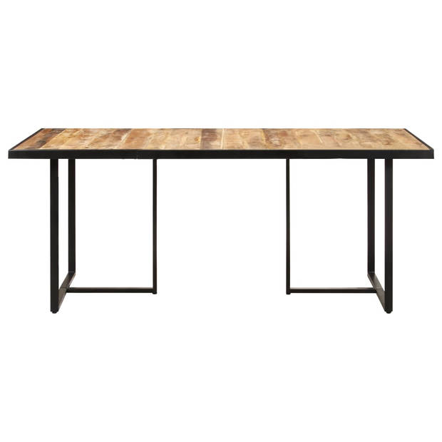 vidaXL Eettafel 160 cm ruw mangohout