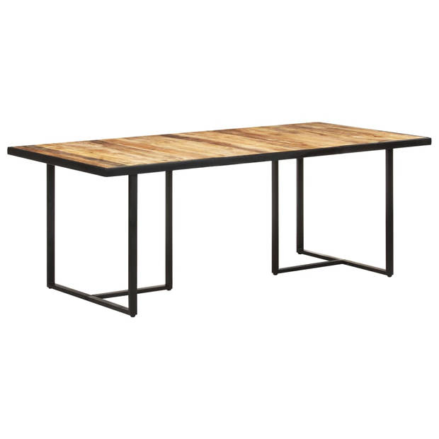 vidaXL Eettafel 200 cm ruw mangohout