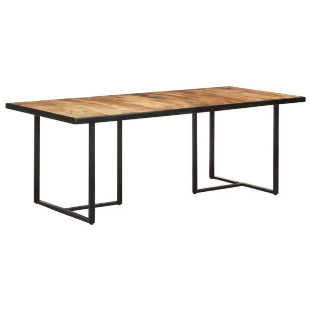 vidaXL Eettafel 200 cm ruw mangohout