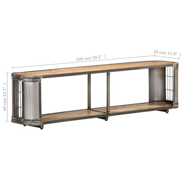 vidaXL Tv-meubel 150x30x40 cm massief mangohout