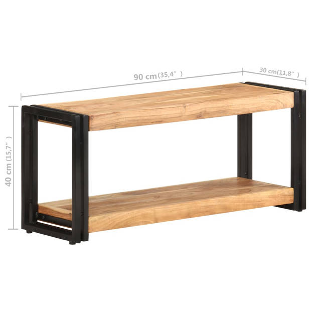 vidaXL Tv-meubel 90x30x40 cm massief acaciahout