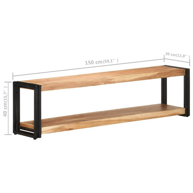 vidaXL Tv-meubel 150x30x40 cm massief acaciahout