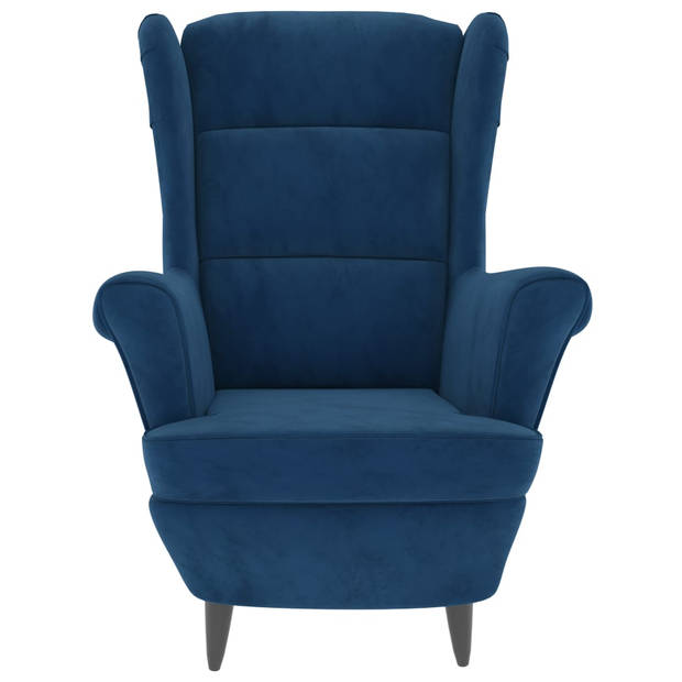 vidaXL Fauteuil fluweel blauw