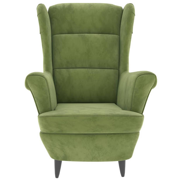 vidaXL Fauteuil fluweel lichtgroen