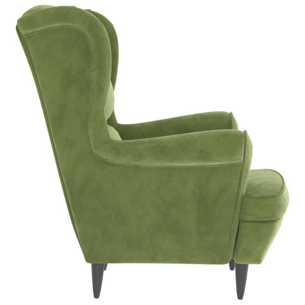 vidaXL Fauteuil fluweel lichtgroen