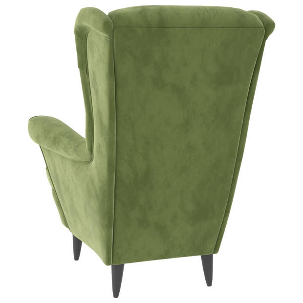 vidaXL Fauteuil fluweel lichtgroen